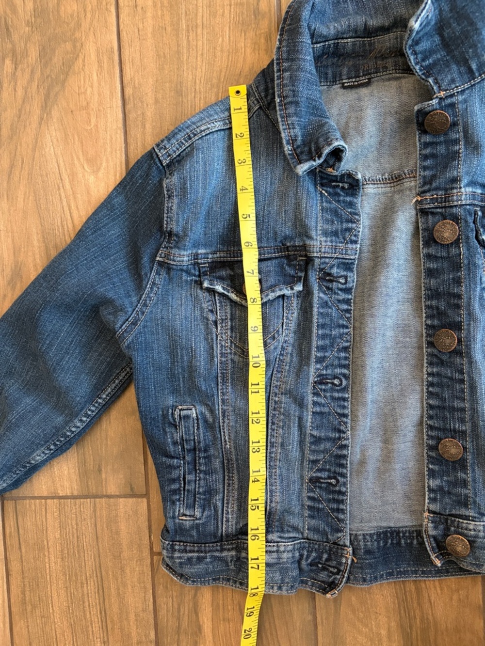 Celebrity Pink Distressed & Cropped Blue Denim Jacket - Picture 11 of 11